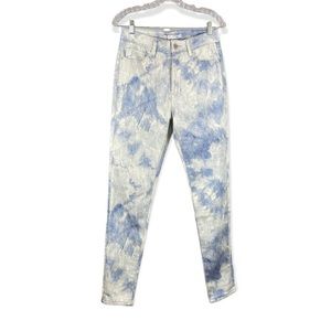 Egreis Womens Tie Dye High Waisted Skinny Jeans Light Blue size Medium 6 8